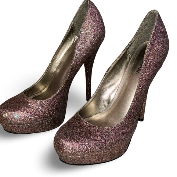 Call It Spring | Multicoloured Glitter Heels - Picture 1 of 10